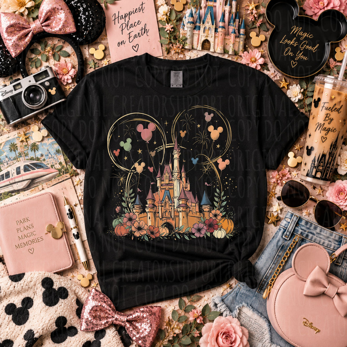 Dark tees only! Halftone Autumn Castle
