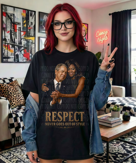 RESPECT NEVER GOES OUT OF STYLE-DARK TEES ONLY