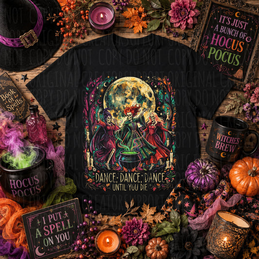 Dark tees only! Halftone HP Dance until you die