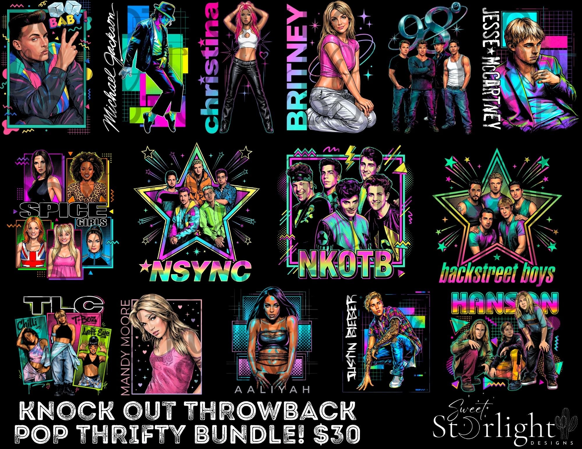 Throwback Pop Knock Out Bundle 3/26/26 – Sweet Starlight Designs