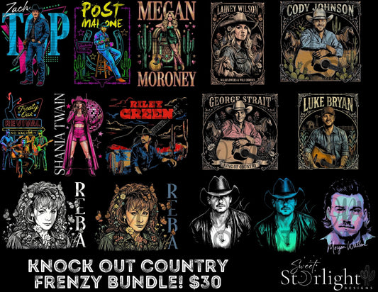 3/6 Black Knockout Country Tee Bundle