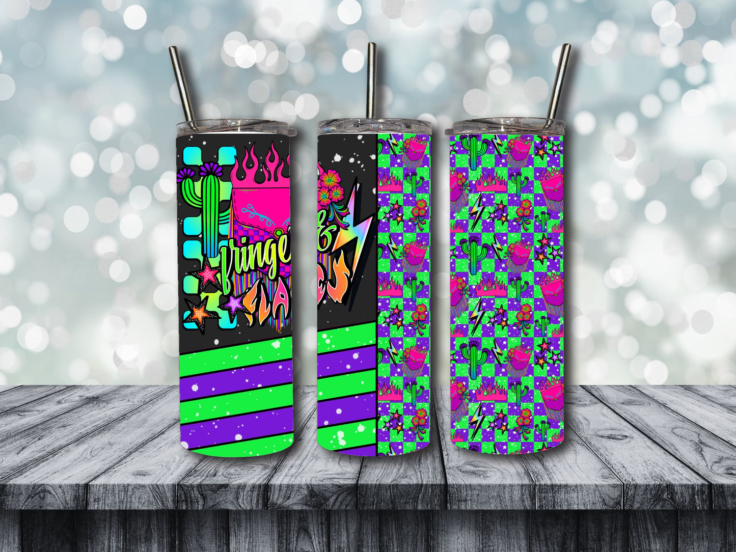 Fringe and Flames Set- Tees and Tumblers