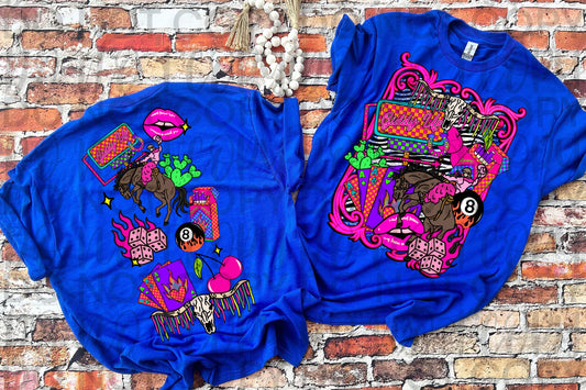 Giddy Up Collage Set- Tee Front, Sleeve, Seamless