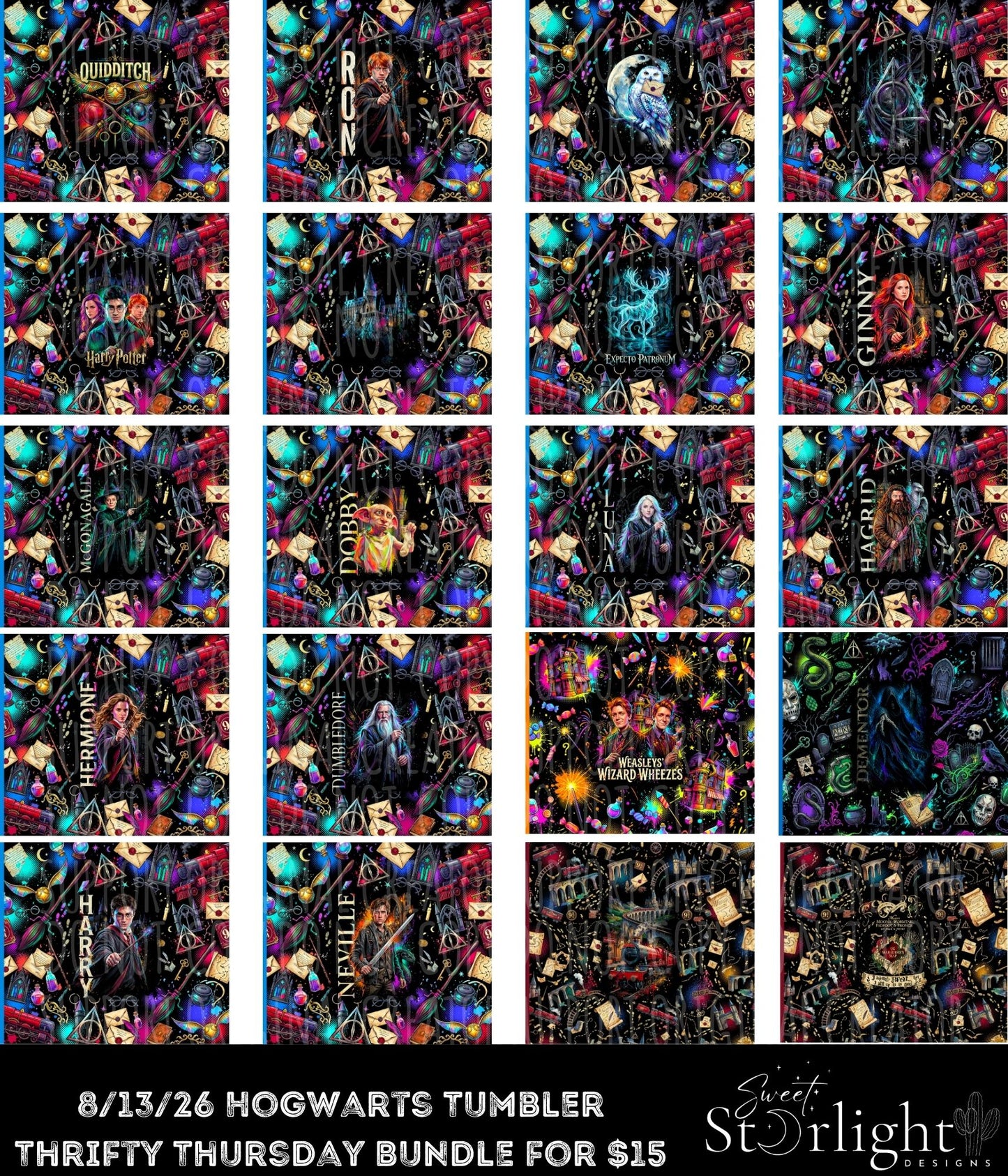 Hogwart Halftones Tumbler Bundle