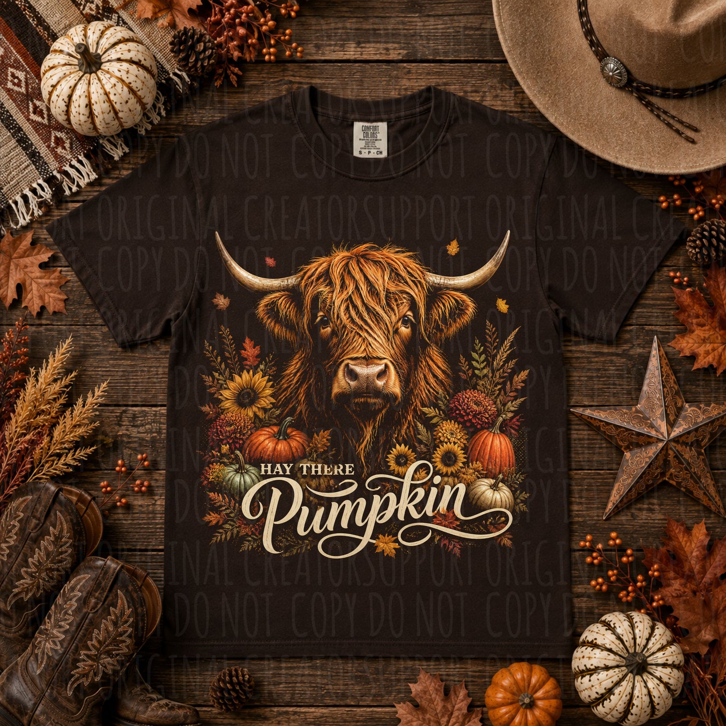 Dark tees only! Halftone Hay there Pumpkin