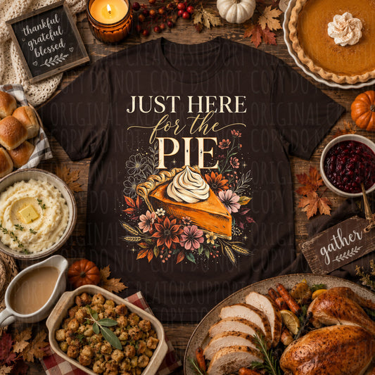 Dark tees only! Halftone Just here for the pie