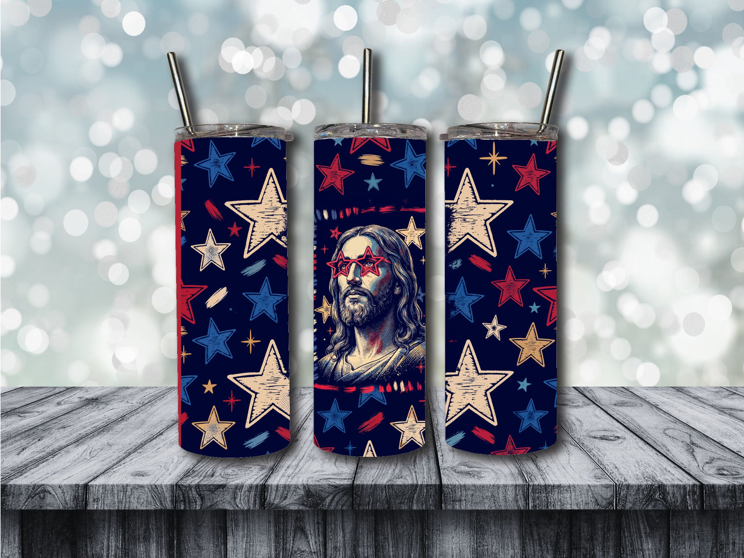 RED WHITE REDEEMED TUMBLER