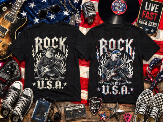 Rock in the USA Eagle dark tees only