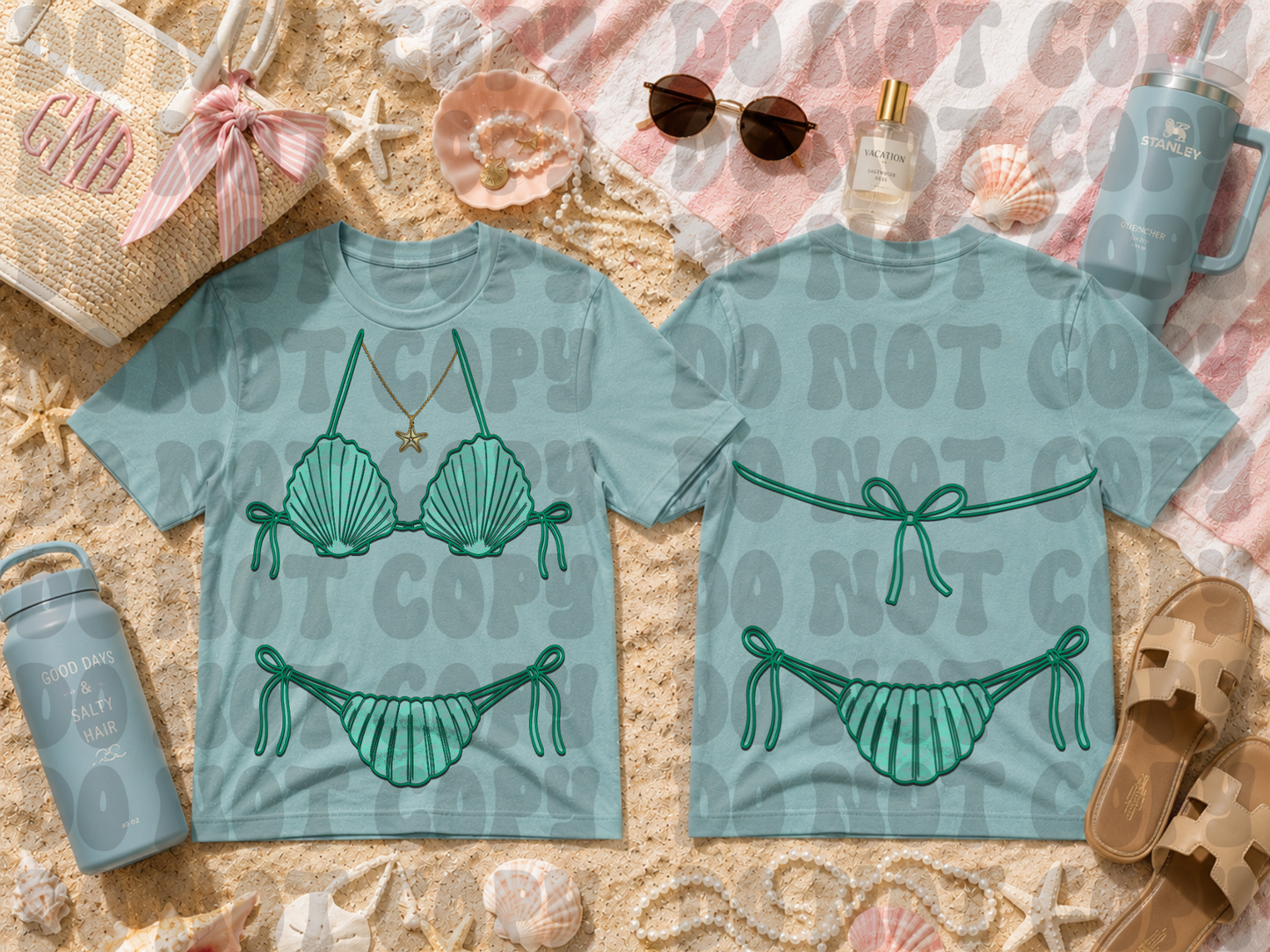 Sea foam lace bikini