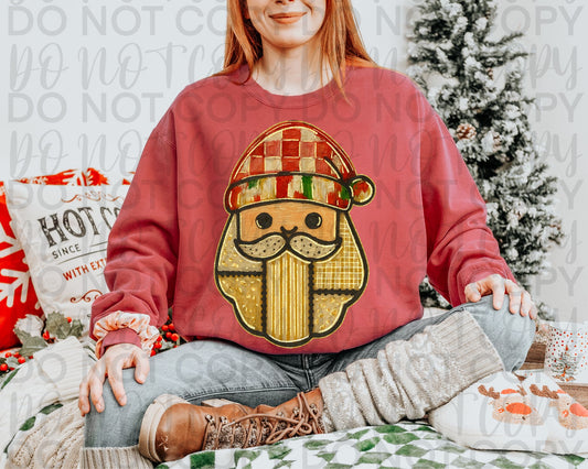 Impasto Patchwork Traditional Santa