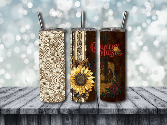 Country Music Lace Tumbler