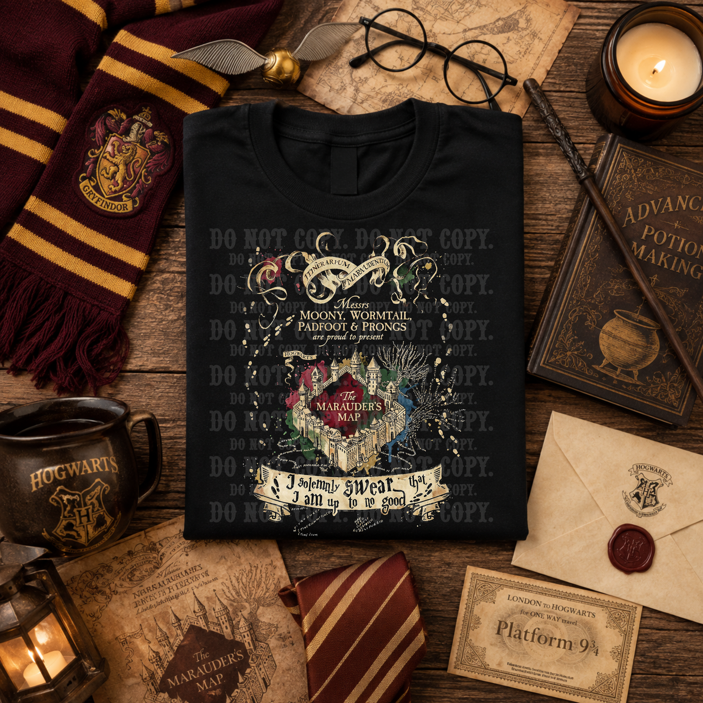 Hogwart Halftones- Mauraders Map