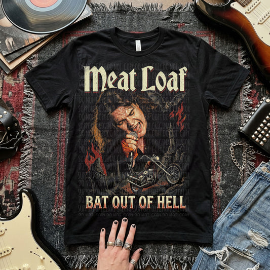 DARK TEES ONLY! HALFTONE Bat out of Hell