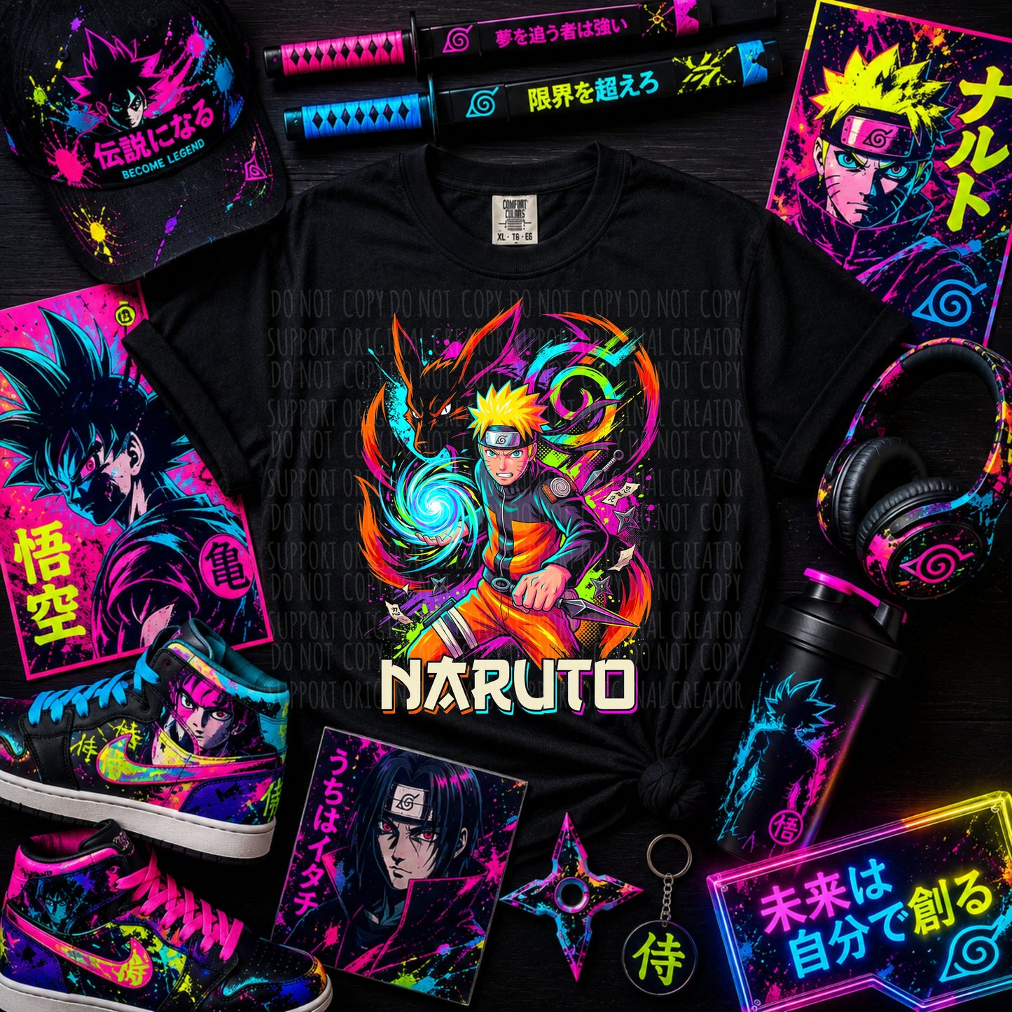 Dark tees only! Halftone Naruto