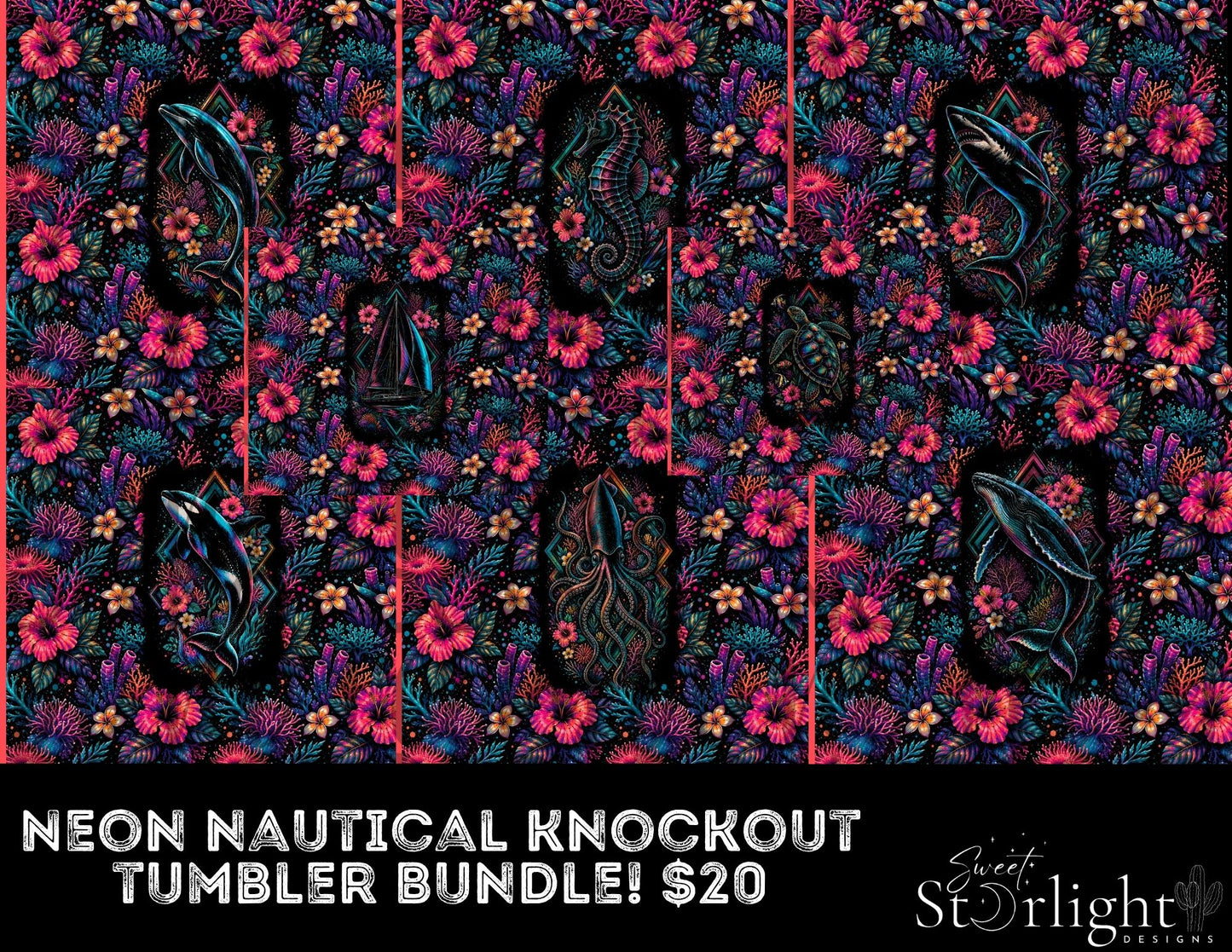 Neon Nautical Tumbler Bundle