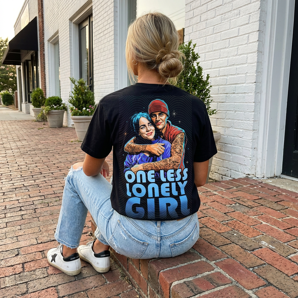 One Less Lonely Girl front/back -Dark tees only