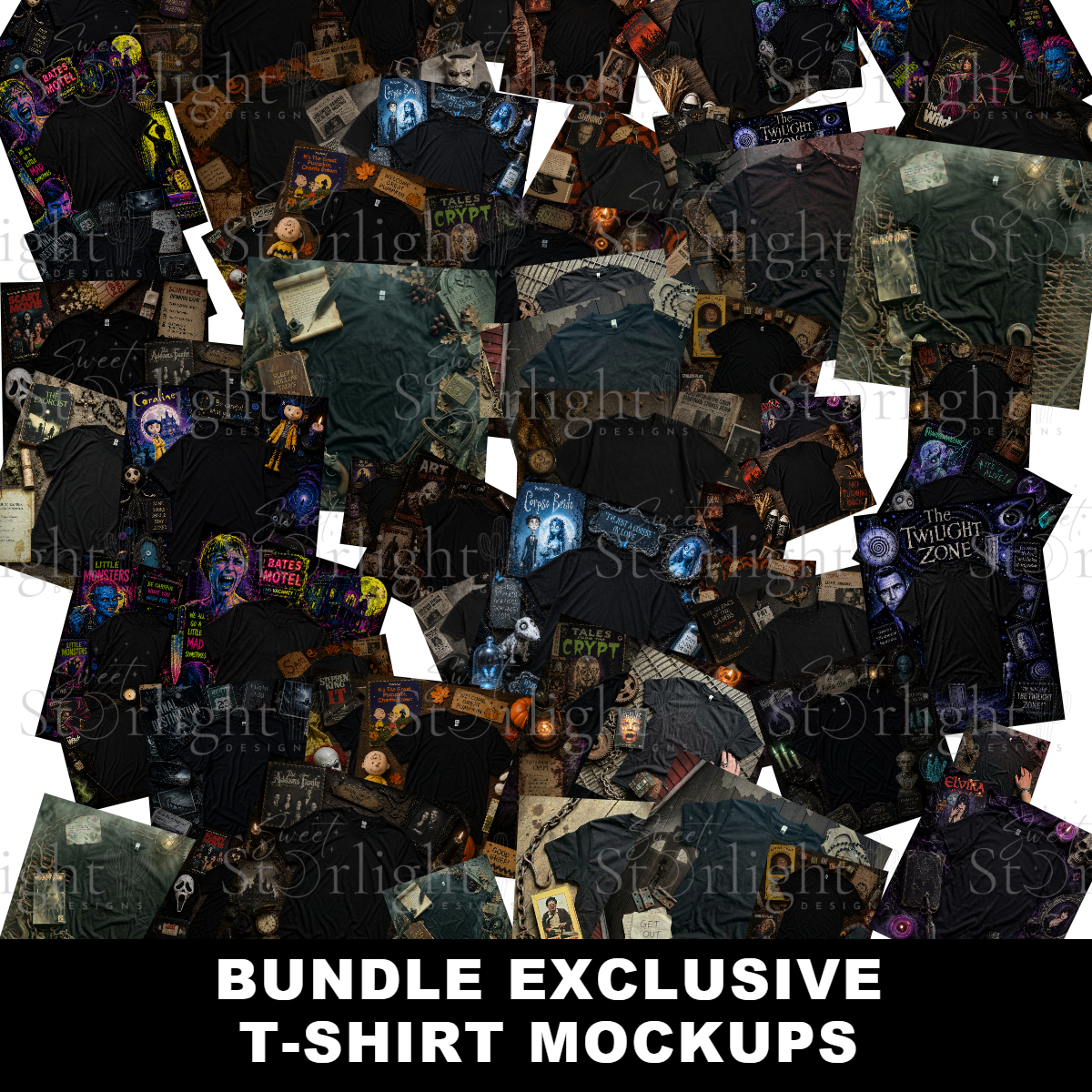 Spooky Movies 2 Knockout Tee Design Bundle