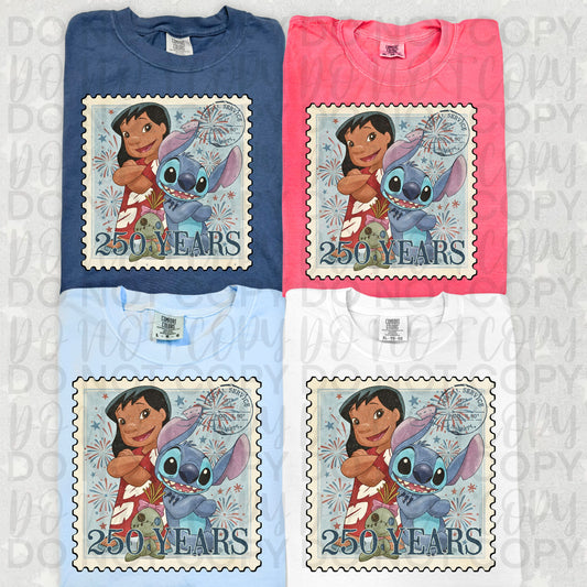 250 years Blue Alien Stamp