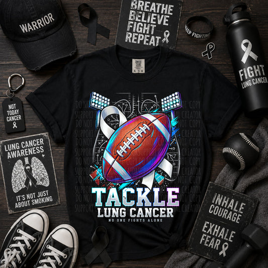 Dark tees only! Halftone Tackle Lung Cancer
