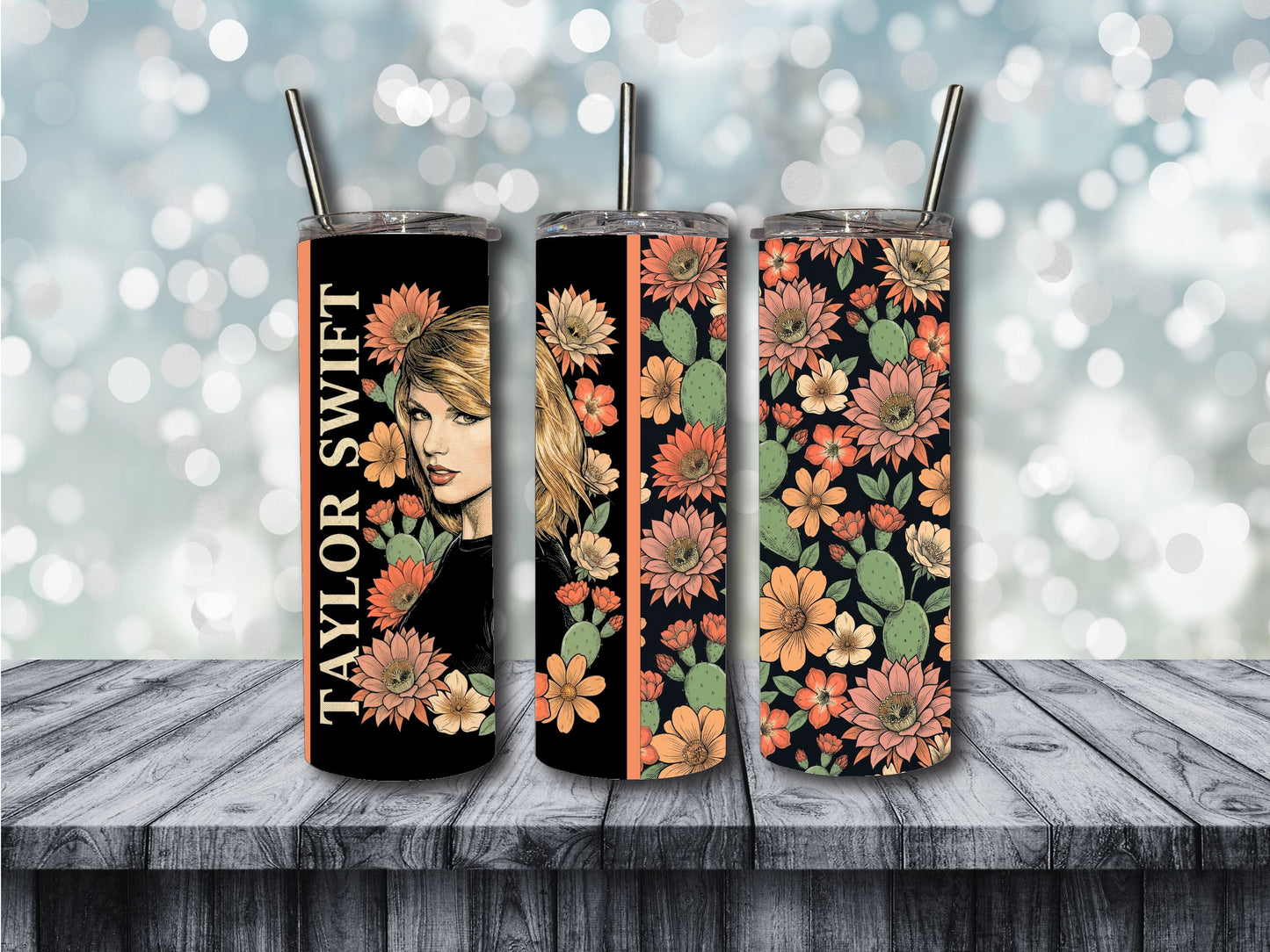 TS floral Tumbler