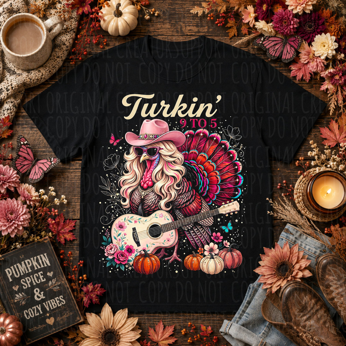 Dark tees only! Halftone Turkey 9 to 5