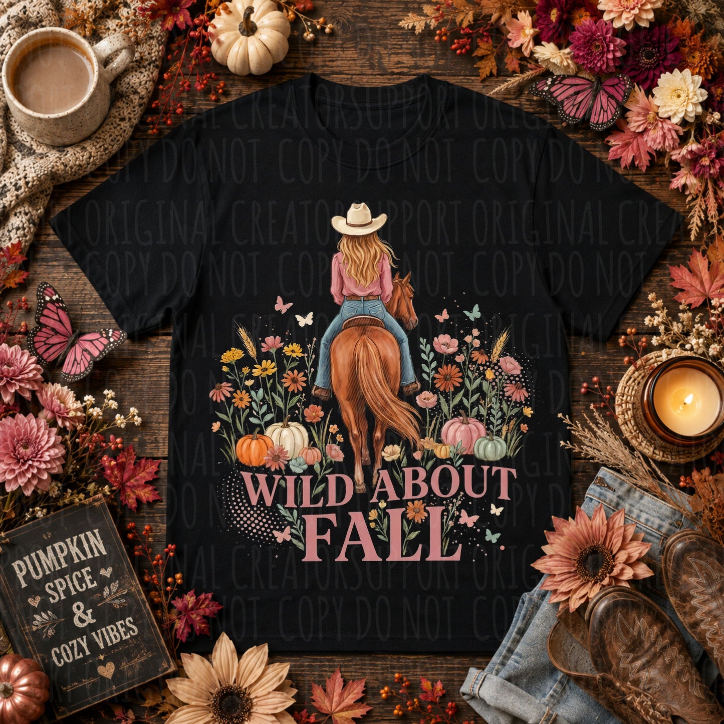 Dark tees only! Halftone Wild about Fall