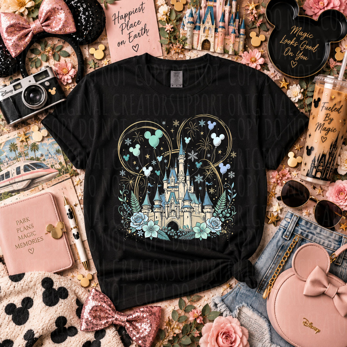 Dark tees only! Halftone Winter Castle