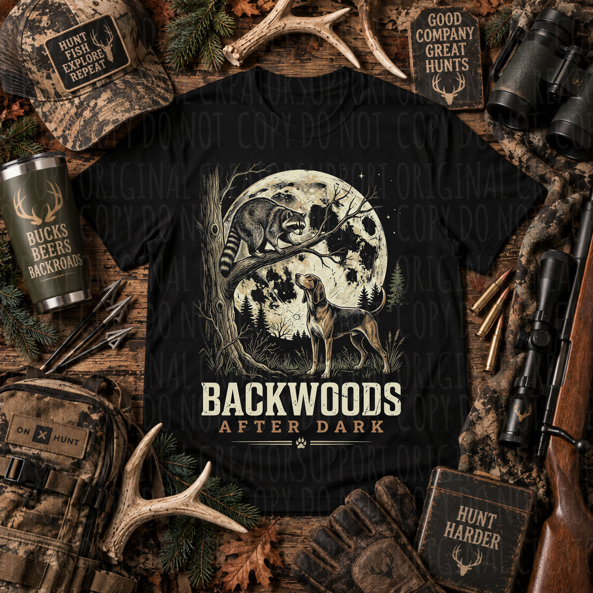Dark tees only! Backwoods after Dark