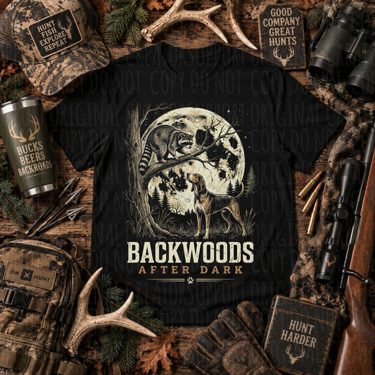 Dark tees only! Backwoods after Dark
