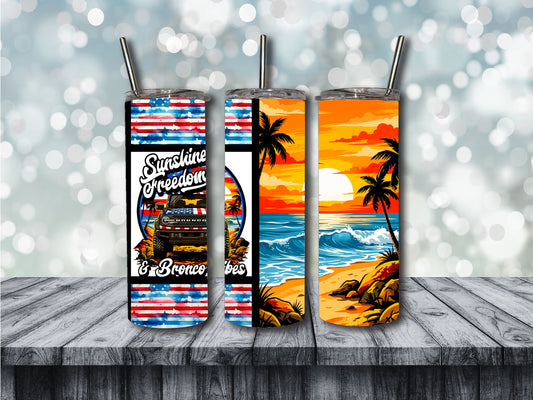Bronco Beach Tumbler