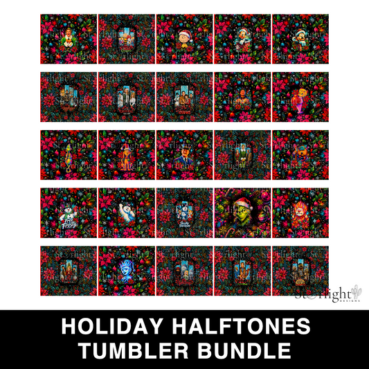 Holiday Halftone Tumbler Designs Bundle