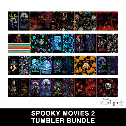 Spooky Movies 2 Tumbler Design Bundle