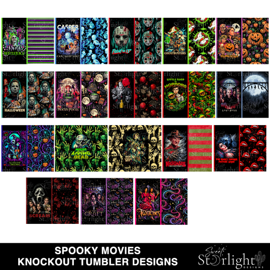 Spooky Movies Tumbler Designs