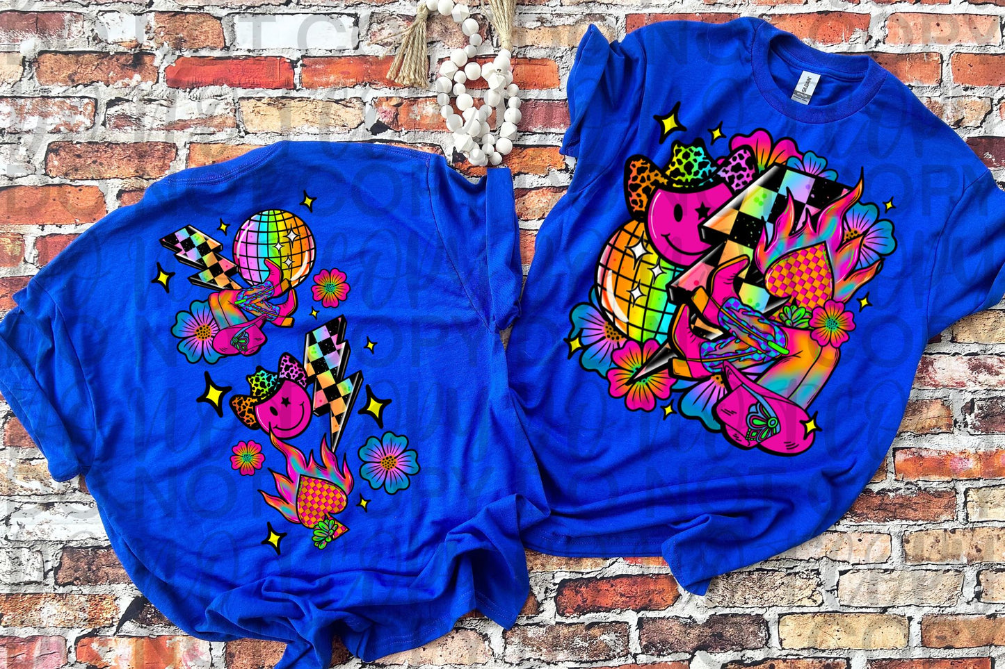 Cowgirl Neon Set- Tee, sleeve and Seamless