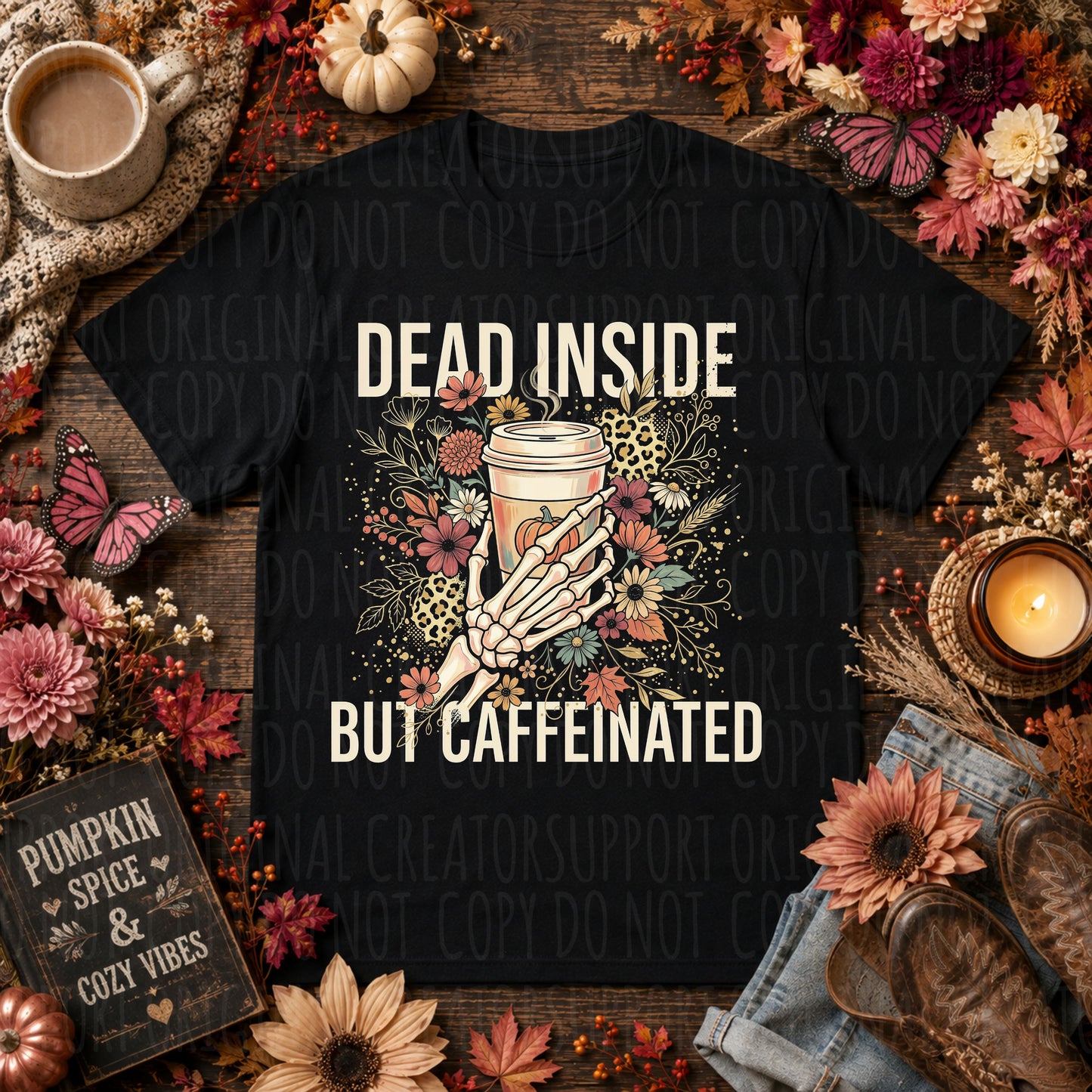Dark tees only! Halftone Dead Inside