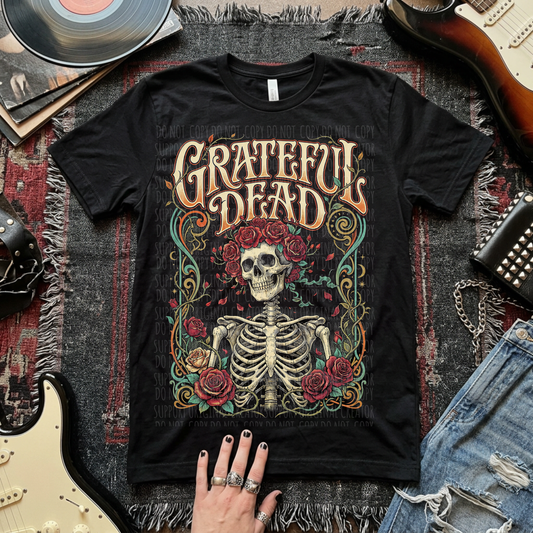 DARK TEES ONLY! HALFTONE GD skellie