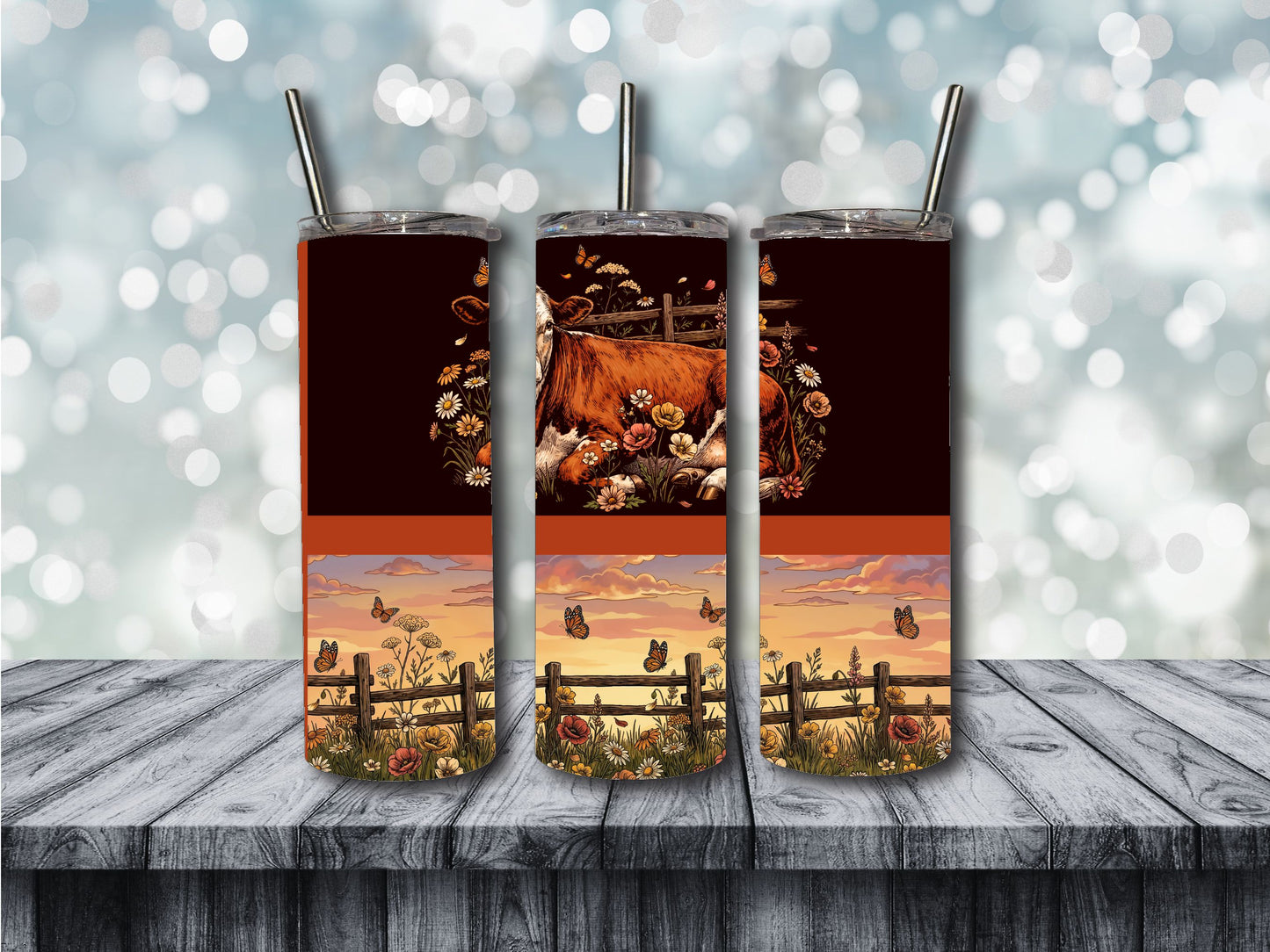 hereford cow tumbler