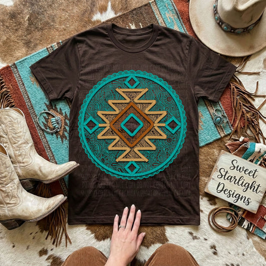 AZTEC CIRCLE FAUX LACE
