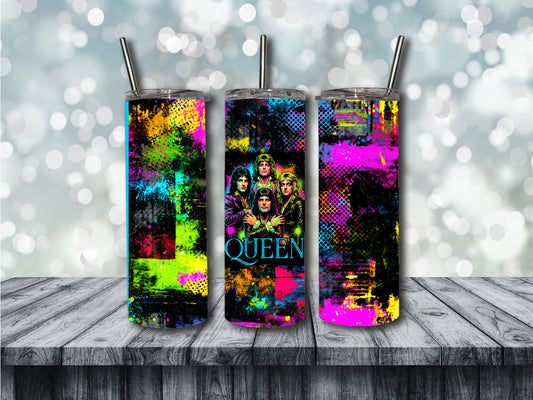 Qu$$N Neon tumbler