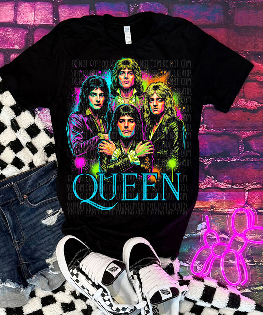 Qu$$N NEON- DARK TEES ONLY!