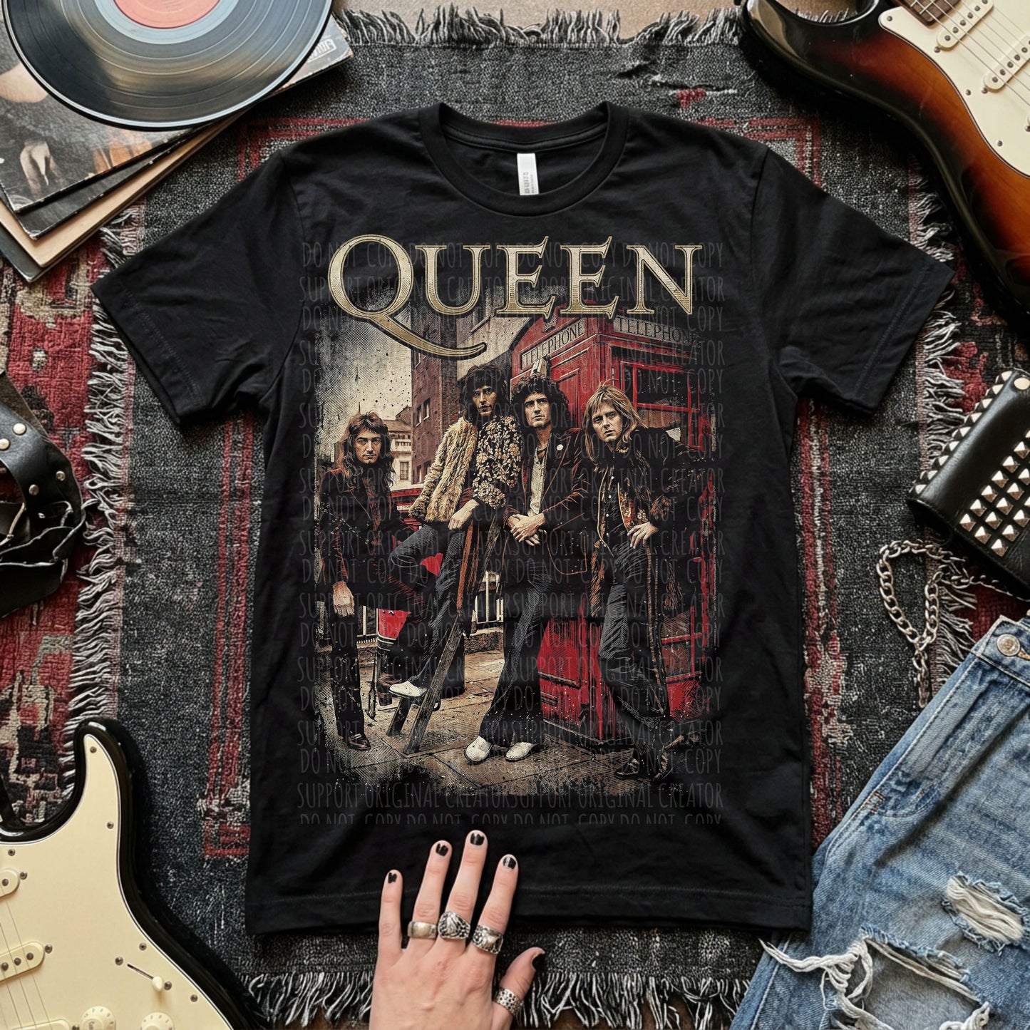 Qu$$N Vintage DARK TEES ONLY!
