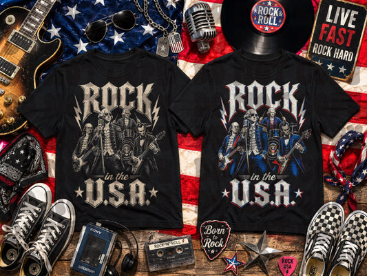 Rock in the USA Presidents dark tees only