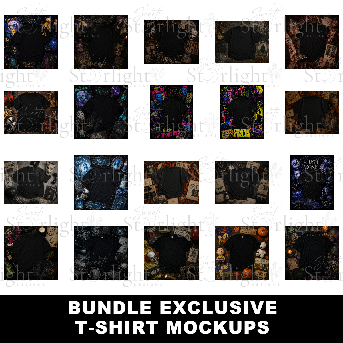 Spooky Movies 2 Knockout Tee Design Bundle