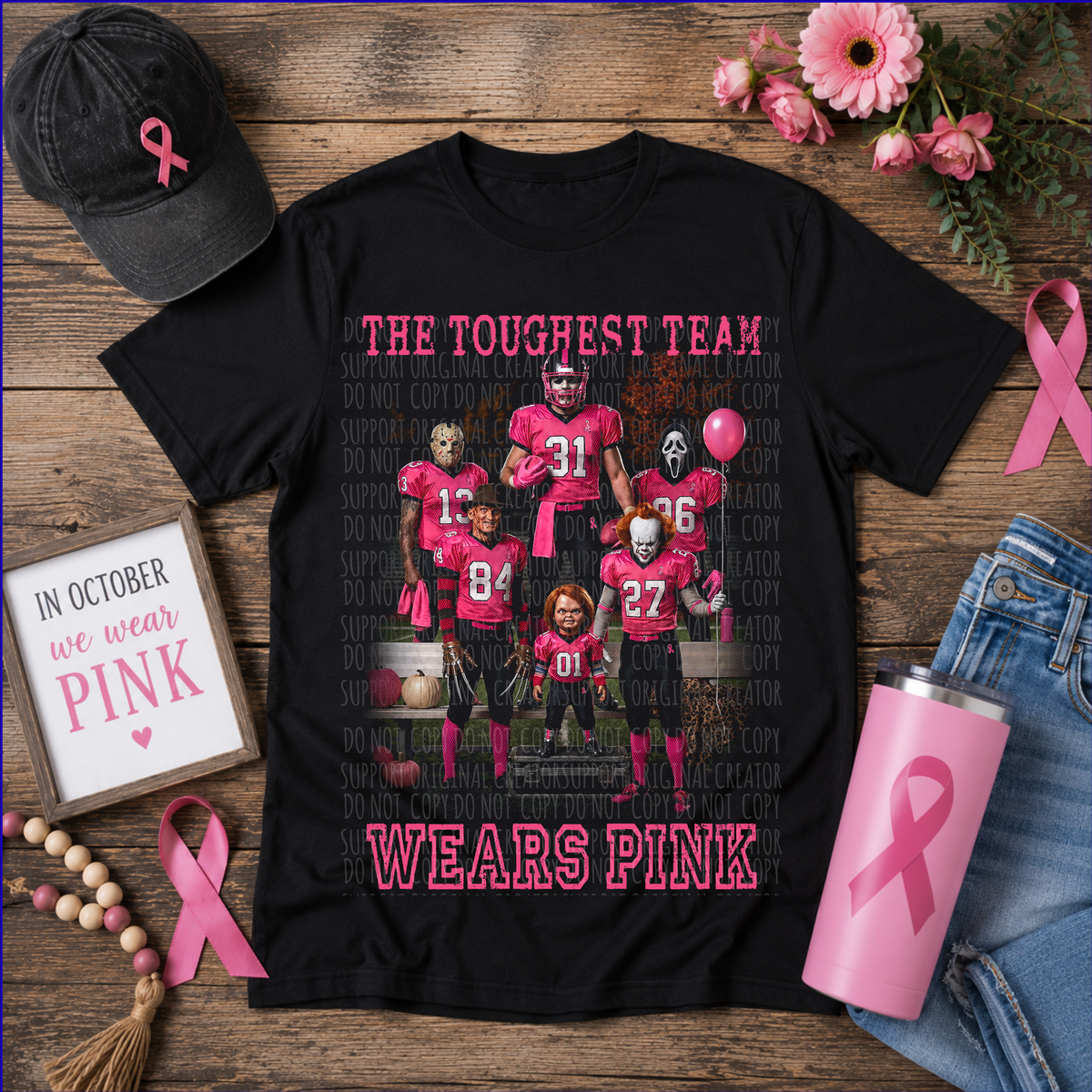 Dark tees only! Halftone Toughest Teams Wear Pink