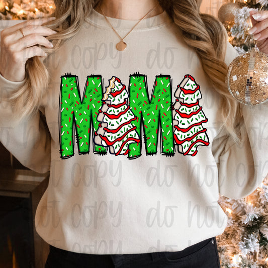 Mama Christmas tree cake green
