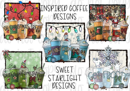 Inspired Christmas coffee get all 5 designs!