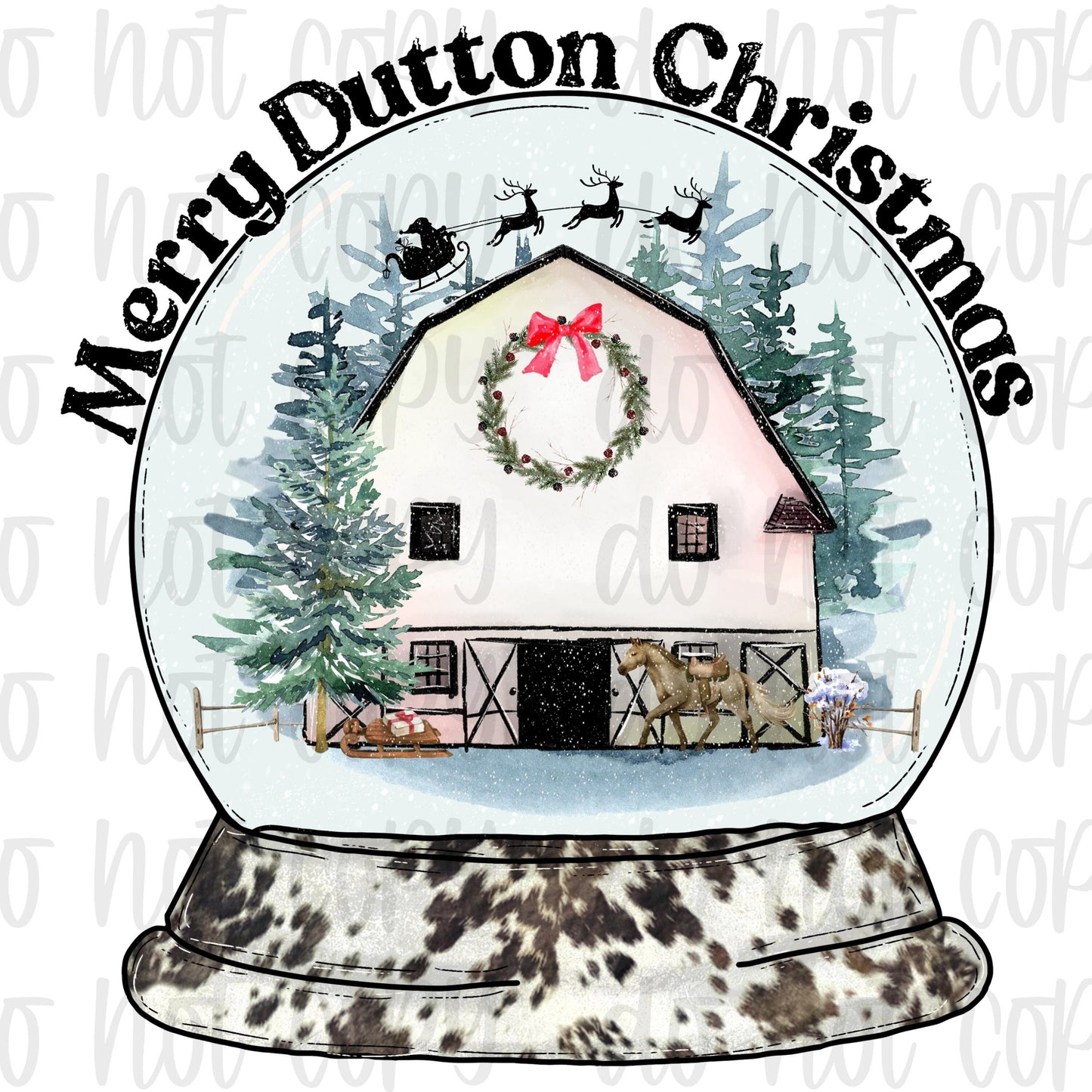 Merry Dutton Christmas Snow Globe with 2 surprise bonus designs!